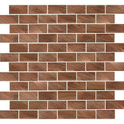 Daltile Anthology 1" x 2" 3D Brick Joint Mosaic 12" x 12" Copper