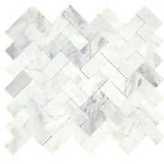 Daltile Minute Mosaix 12" x 11" Herringbone Daphne White