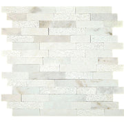 Daltile Minute Mosaix 13" x 12" Random Linear Daphne White