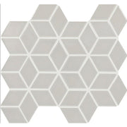 Daltile Color Wheel Retro 2" x 3" 3D Cube Mosaic 12" x 13" Glossy Desert Gray
