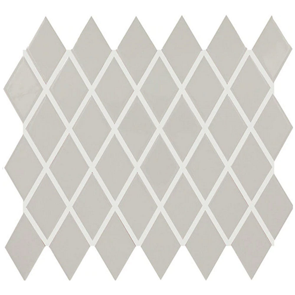 Daltile Color Wheel Retro 2" x 3" Harlequin Mosaic 12" x 13" Glossy Desert Gray