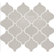 Daltile Color Wheel Retro 3" x 3" Arabesque Mosaic 11" x 12" Glossy Desert Gray