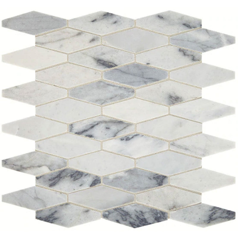 Daltile Sublimity 13" x 12" Elongated Hexagon Cirrus Storm