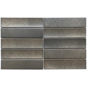 Emser Kaizen 2" x 8" Stacked Mosiac 9" x 15" Satin  Pewter