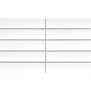 Emser Kaizen 2" x 8" Stacked Mosiac 9" x 15" Satin  White