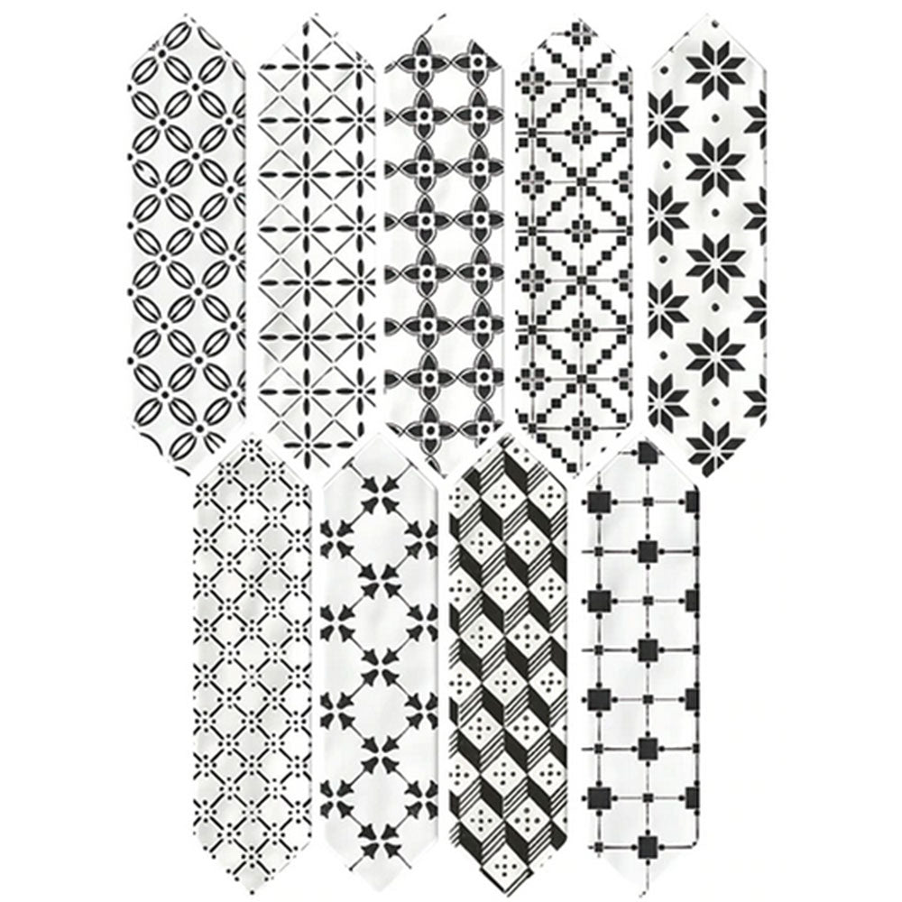 Daltile Stage Craft 3" x 12" Deco Ensemble Black Mix