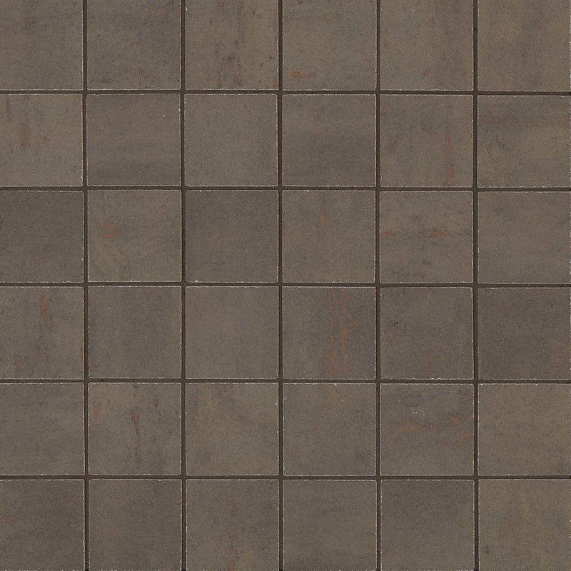 Bedrosians Rebel 2" x 2" Mosaic 12" x 12" Matte Bronze