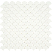 Daltile Revalia Remix 3" Fan Mosaic 14" x 14" Felicity White