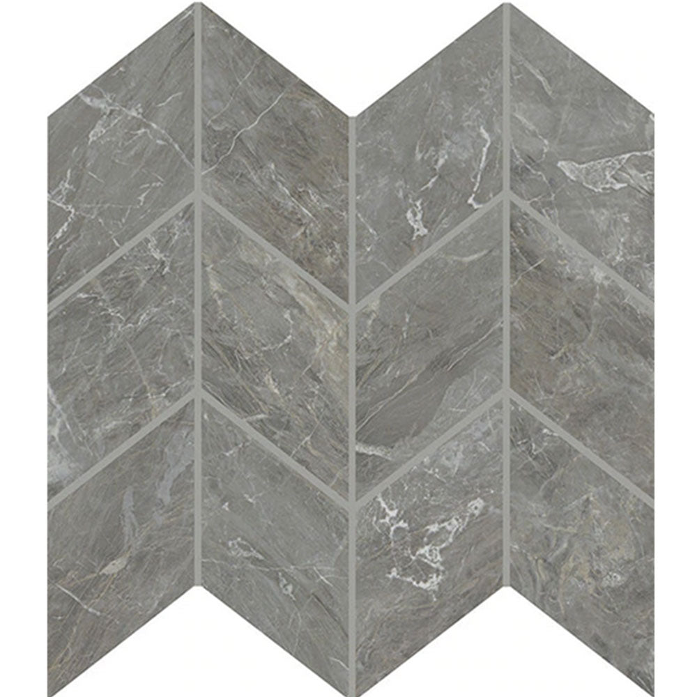 Daltile Famed 3" x 6" Chevron Mosaic 10" x 12" Glamour