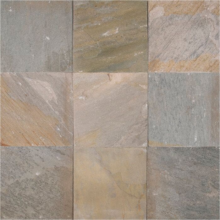 MS International Slate And Quartzite 12" x 12" Gauged Golden White