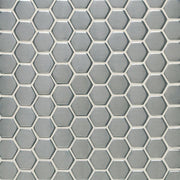Daltile Metallica 1" x 1" Hexagon Mosaic 12" x 12" Br Stainless St