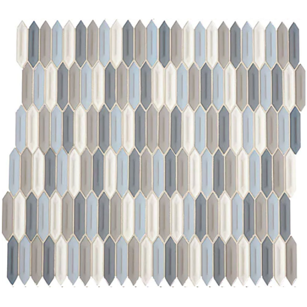 Daltile Revalia Remix 1" x 4" Mosaic 12" x 13" Hot Spring Blend