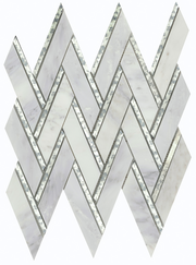 Emser Impulse 14"x15" Chevron Mosaic Winter