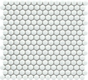 Emser Influence 11"x12" Penny Round Mosaic 1"x1" Polished White