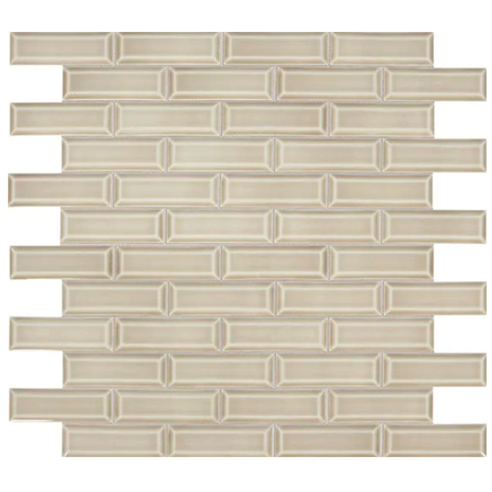 Daltile Revalia Remix 2" x 6" Brick Joint Beveled Mosaic 13" x 15" Jubilee Beige