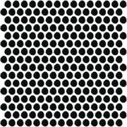 Daltile Color Wheel Mosaic 13'' x 11'' Penny Glossy Black