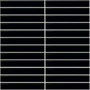 Daltile Color Wheel Mosaic 1'' x 6'' Straight 12'' x 10'' Glossy Black