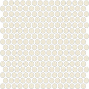 Daltile Color Wheel Mosaic 13'' x 11'' Penny Glossy Biscuit