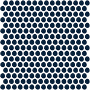 Daltile Color Wheel Mosaic 13'' x 11'' Penny Glossy Navy