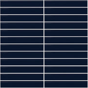 Daltile Color Wheel Mosaic 1'' x 6'' Straight 12'' x 10'' Glossy Navy