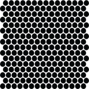 Daltile Color Wheel Mosaic 13'' x 11'' Penny Matte Matte Black