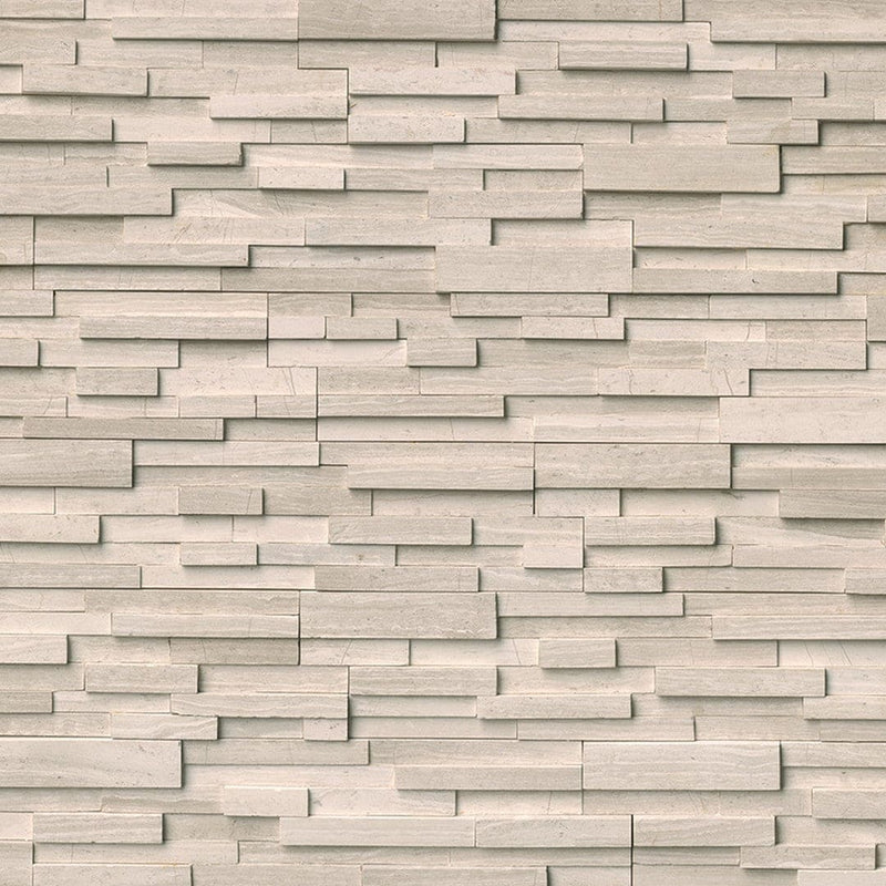 MS International Rockmount 6" x 24" 3D Ledger Panel White Oak