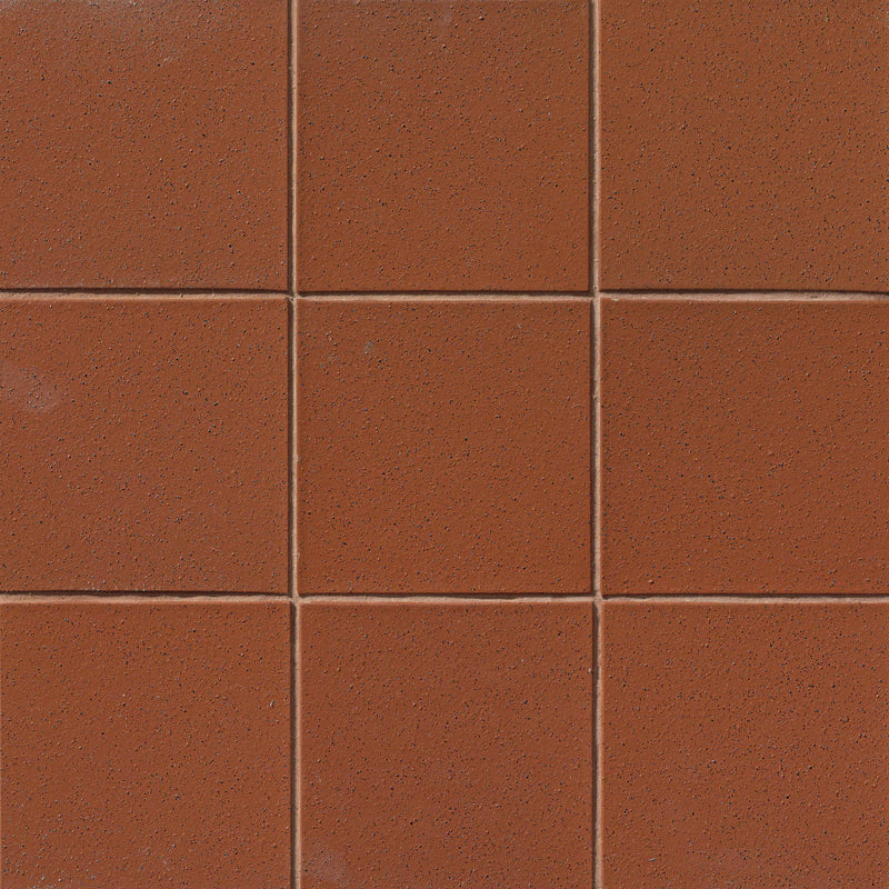 Bedrosians Metropolitan 6" x 6" Quarry Tile Non-Abrasive Mayflower Red