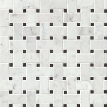 White Carrara and Black Marble Dot