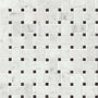 White Carrara and Black Marble Dot