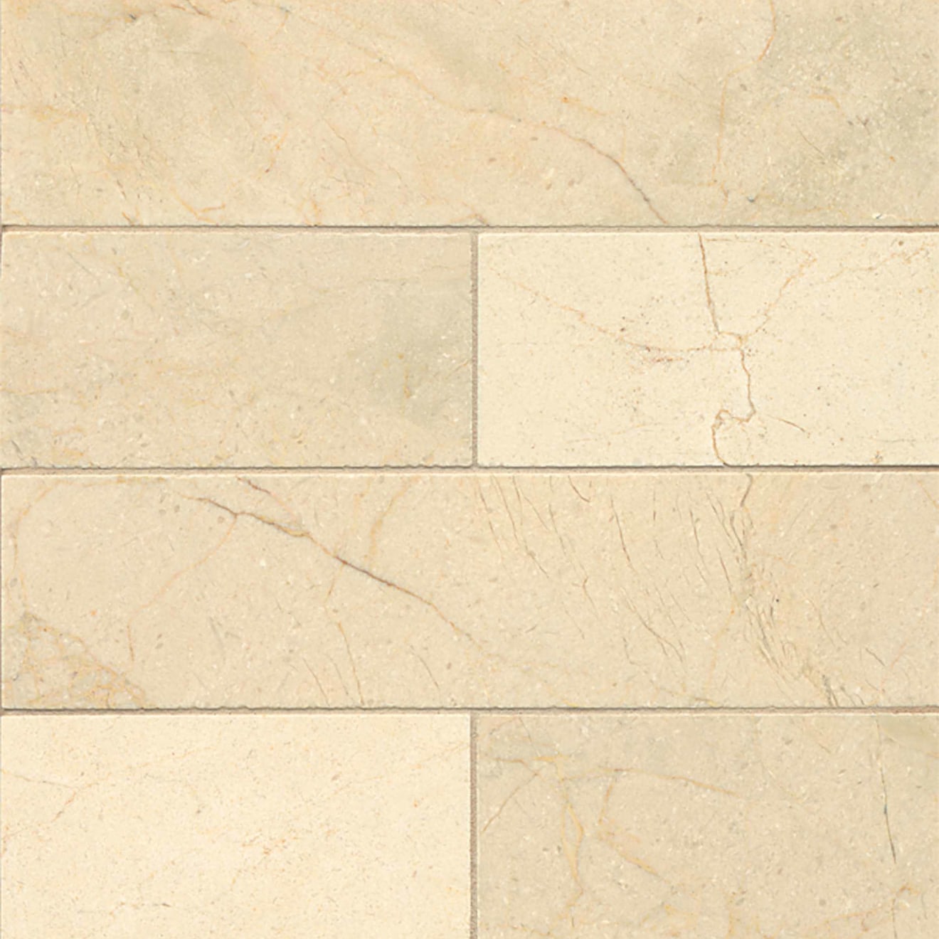 Bedrosians Marble 3" x 12" Honed Crema Marfil Select