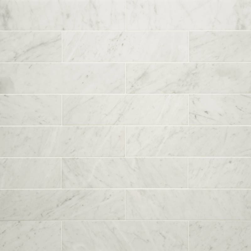 Bedrosians Marble 3" x 12" Honed White Carrara