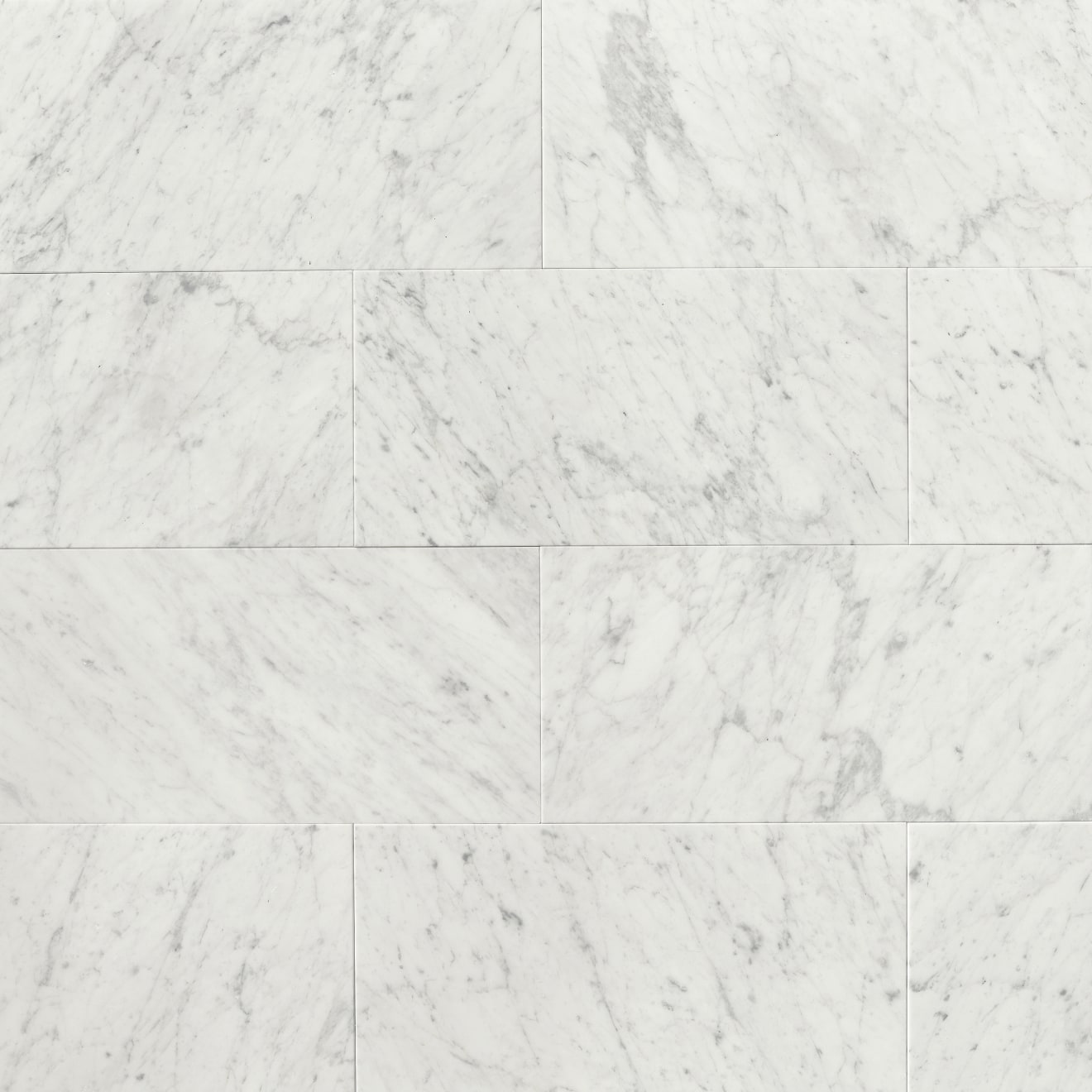Bedrosians Marble 12" x 24" Honed White Carrara