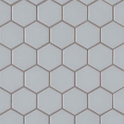 MS International Domino 12" x 12" Hexagon 2" Gray