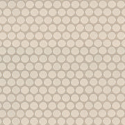 MS International Domino 12" x 12" Penny Round GLossy Almond