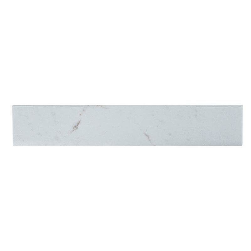 MS International Essentials 3" x 18" Bullnose Matte White Vena