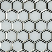 MS International Decorative Mosaic 12" x 12" Hexagon 2" Ice