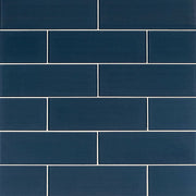 MS International Decorative Mosaic 12" x 12" Subway 4" x 12" Midnight