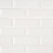 MS International Highland Park 12" x 12" Mosaic 2" x 6" Glossy Whisper White