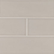 MS International Highland Park 12" x 12" Mosaic 4" x 12" Glossy Portico Pearl