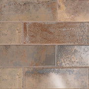 MS International Decorative Mosaic 12" x 12" Subway 4" x 12" Marza Rust