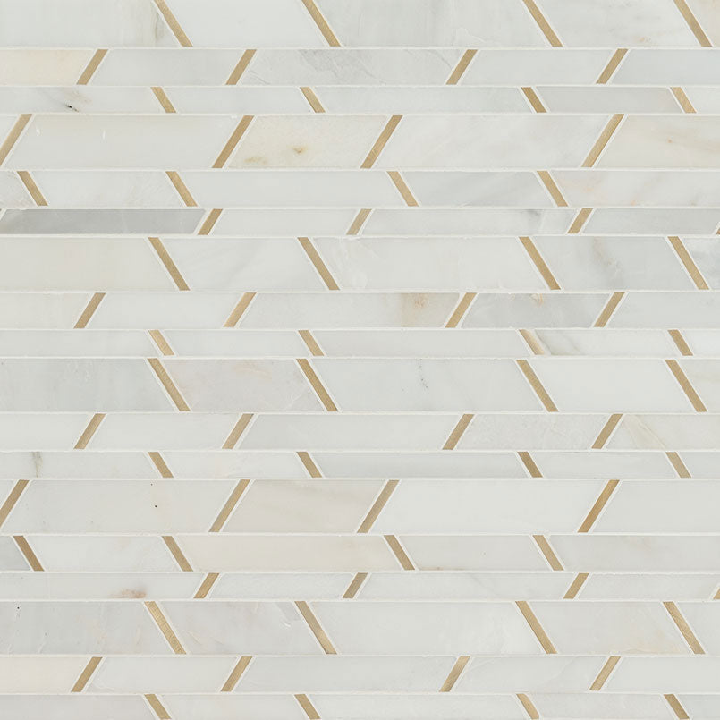 MS International Decorative Mosaic 12" x 12" Stack Metro Gold