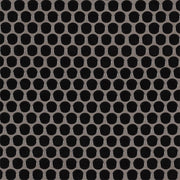 MS International Domino 12" x 12" Penny Round GLossy Nero