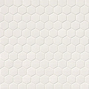 MS International Domino 12" x 12" Hexagon 2" White