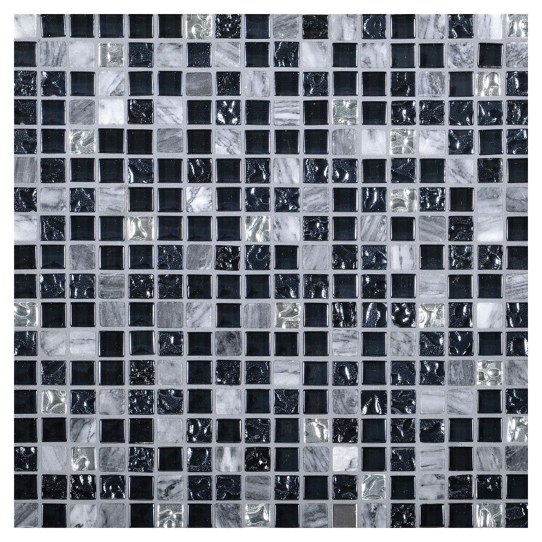 Daltile Marvel 0.625" x 0.625" Straight Joint Mosaic 12" x 12" Mixed Mystique