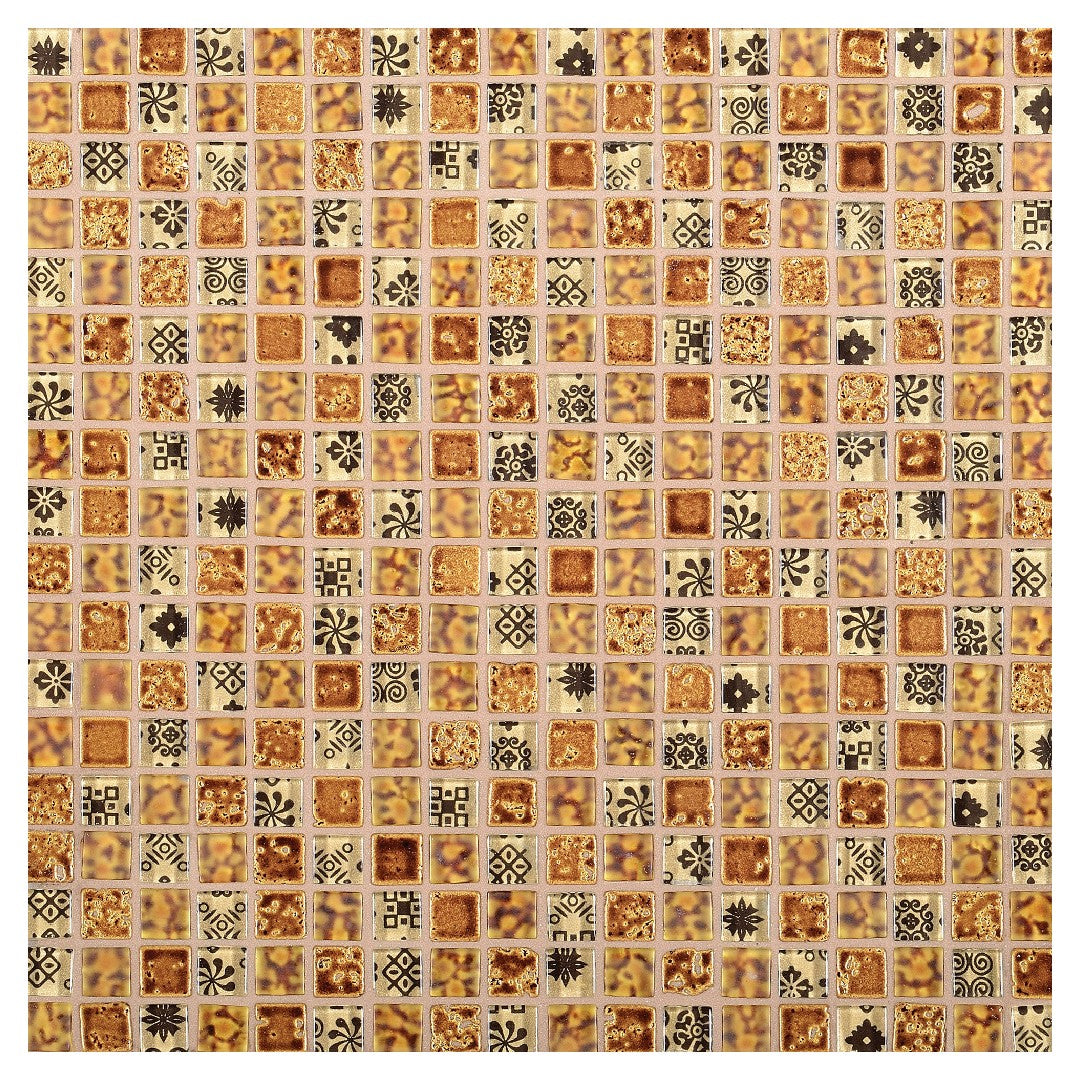Daltile Marvel 0.625" x 0.625" Straight Joint Mosaic 12" x 12" Mixed Charm