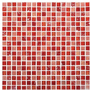 Daltile Marvel 0.625" x 0.625" Straight Joint Mosaic 12" x 12" Mixed Ruby