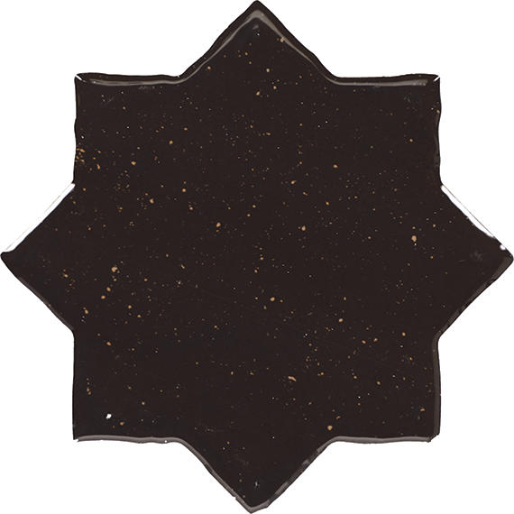 Marazzi Constellaire 8" x 8" Star Handcrafted Glossy Eclipse