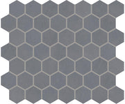 Marazzi Moroccan Concrete 1.5" Hexagon Mosaic Blue Gray