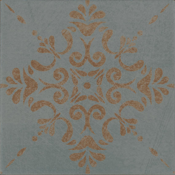 Marazzi Moroccan Concrete 8" x 8" Deco Aziza - Blue Gray