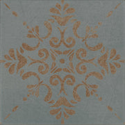 Marazzi Moroccan Concrete 8" x 8" Deco Aziza - Blue Gray